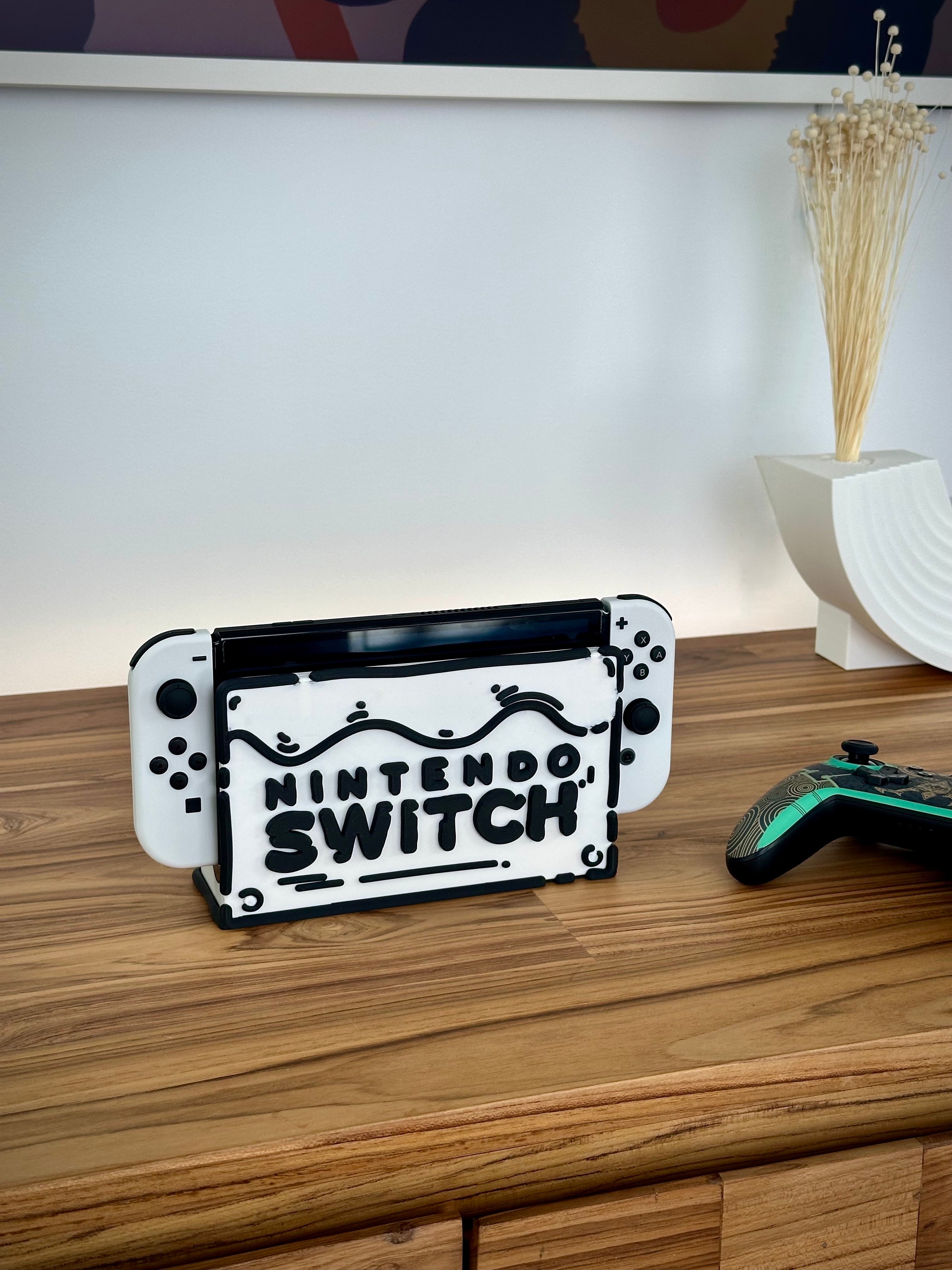 Nintendo Switch/OLED voorpaneel met cartoon taart ontwerp