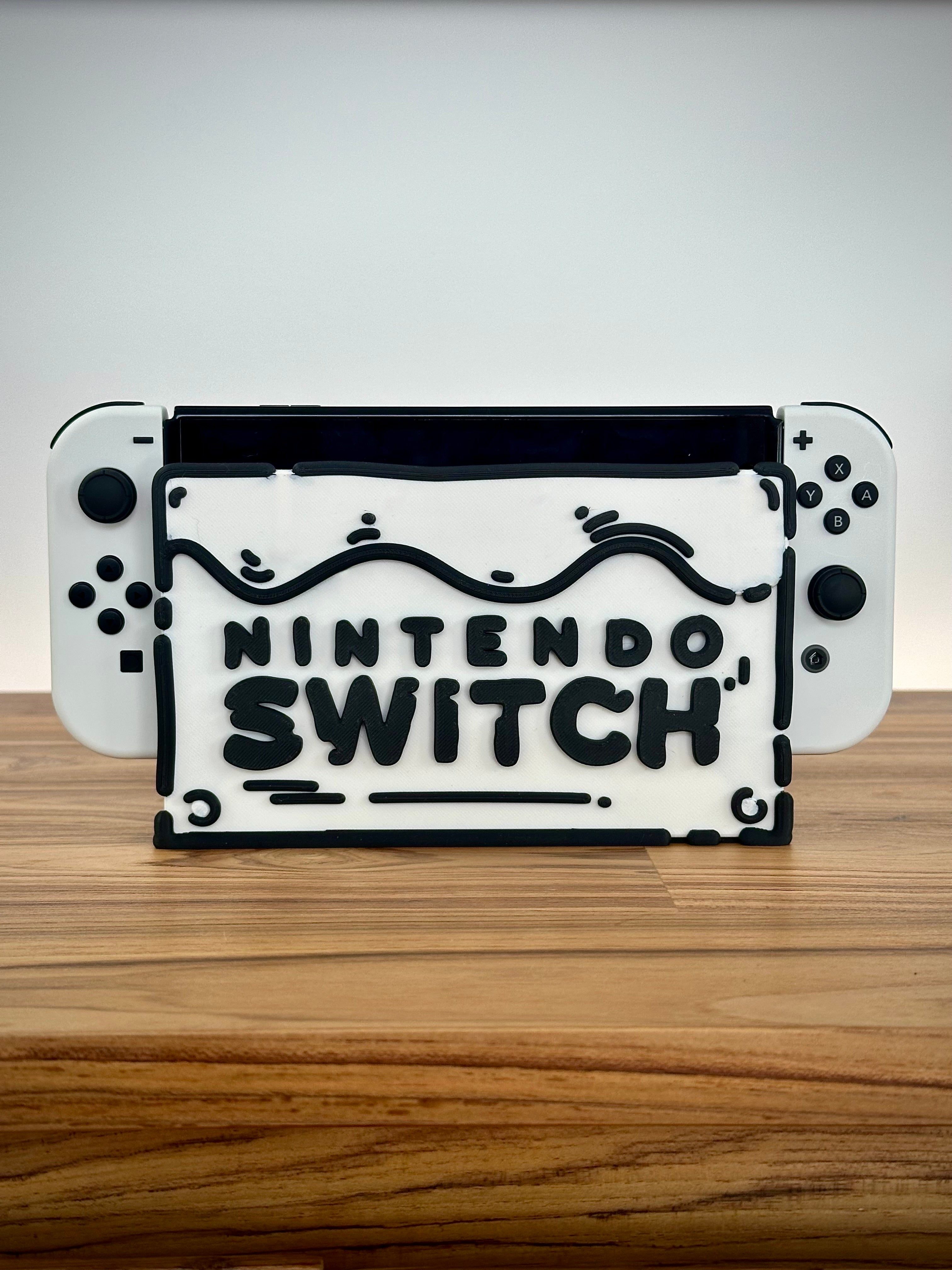 Nintendo Switch/OLED voorpaneel met cartoon taart ontwerp
