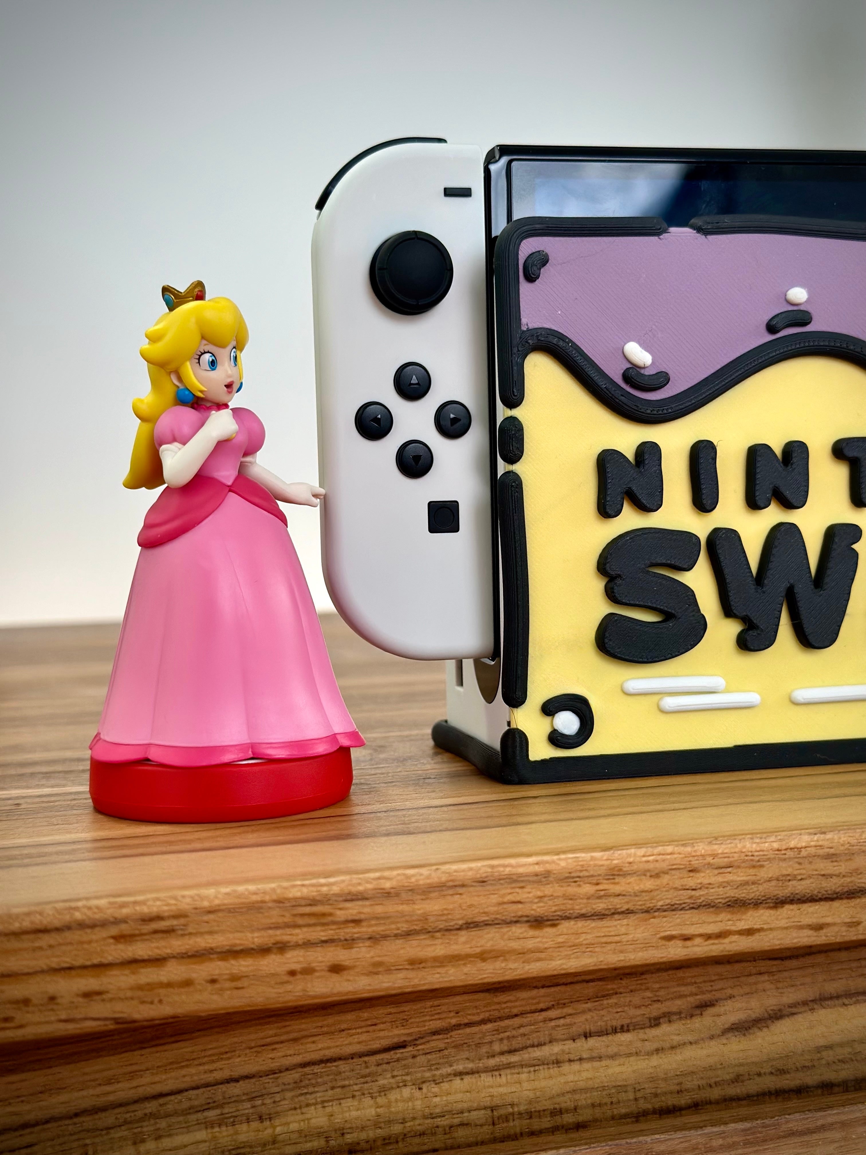 Nintendo Switch/OLED voorpaneel met cartoon taart ontwerp