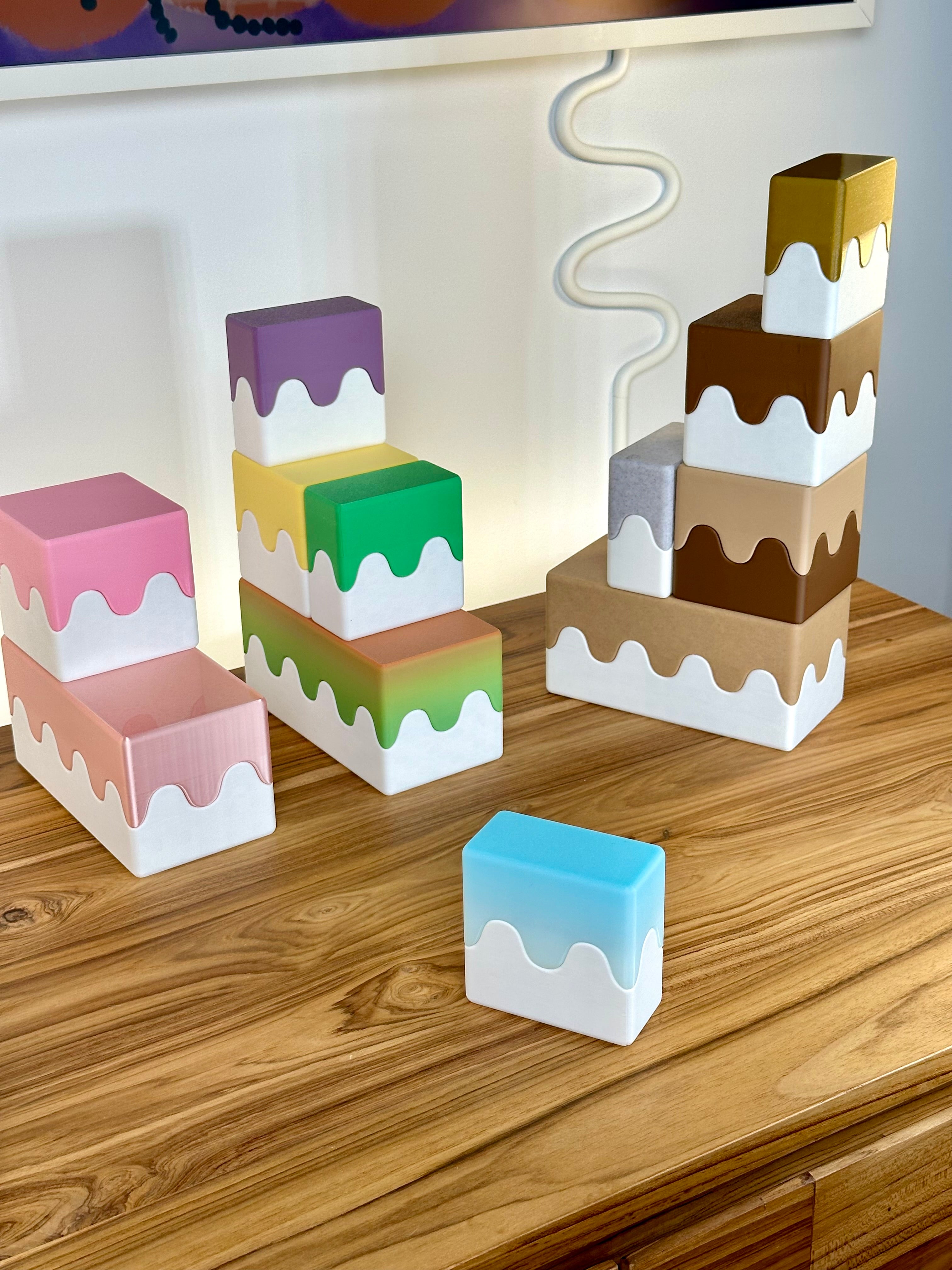 Leuke stapelbare doosjes met golvend ontwerp