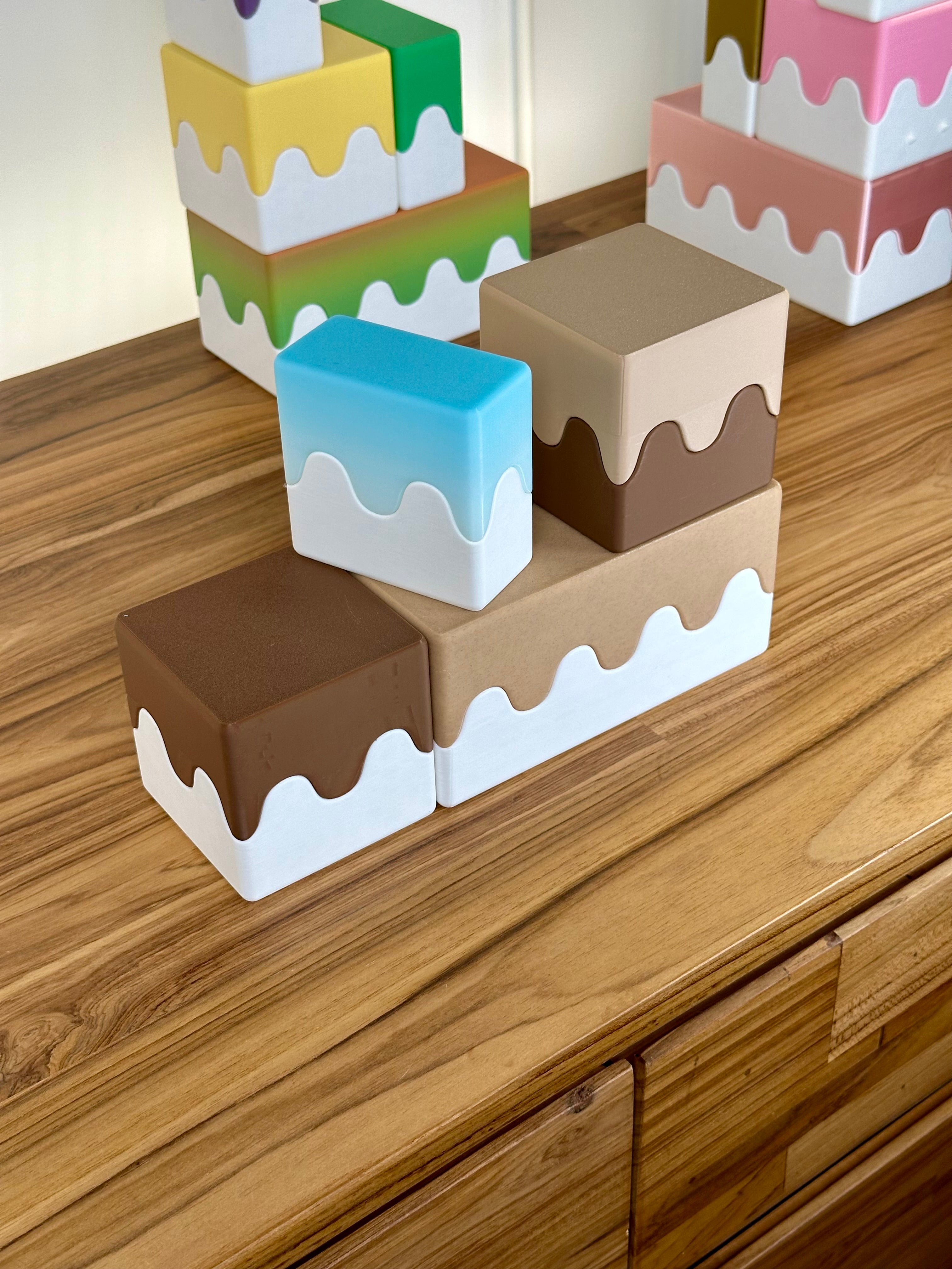 Leuke stapelbare doosjes met golvend ontwerp