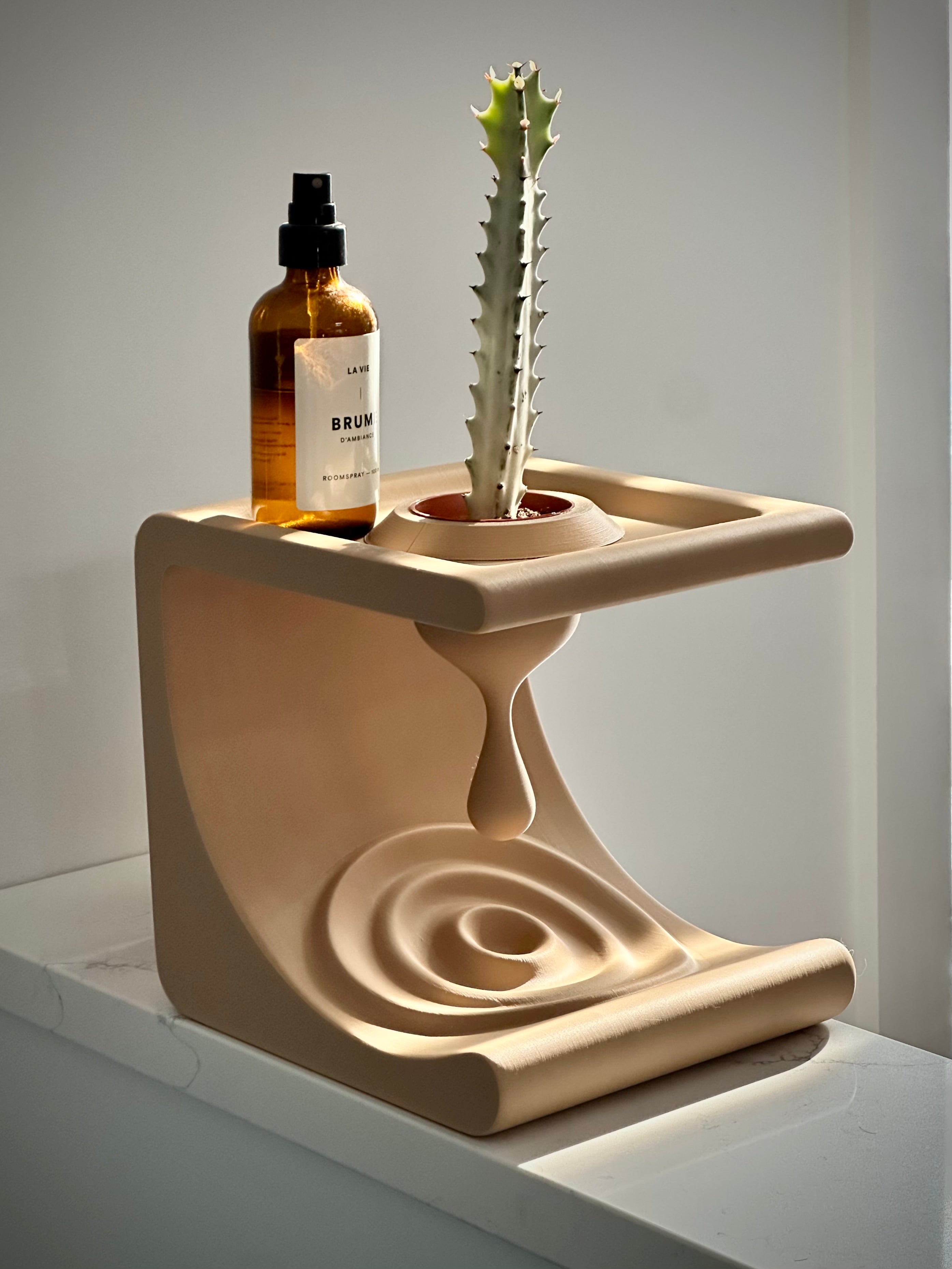 Minimalistische Komma Plank voor Kleine Items en Planten