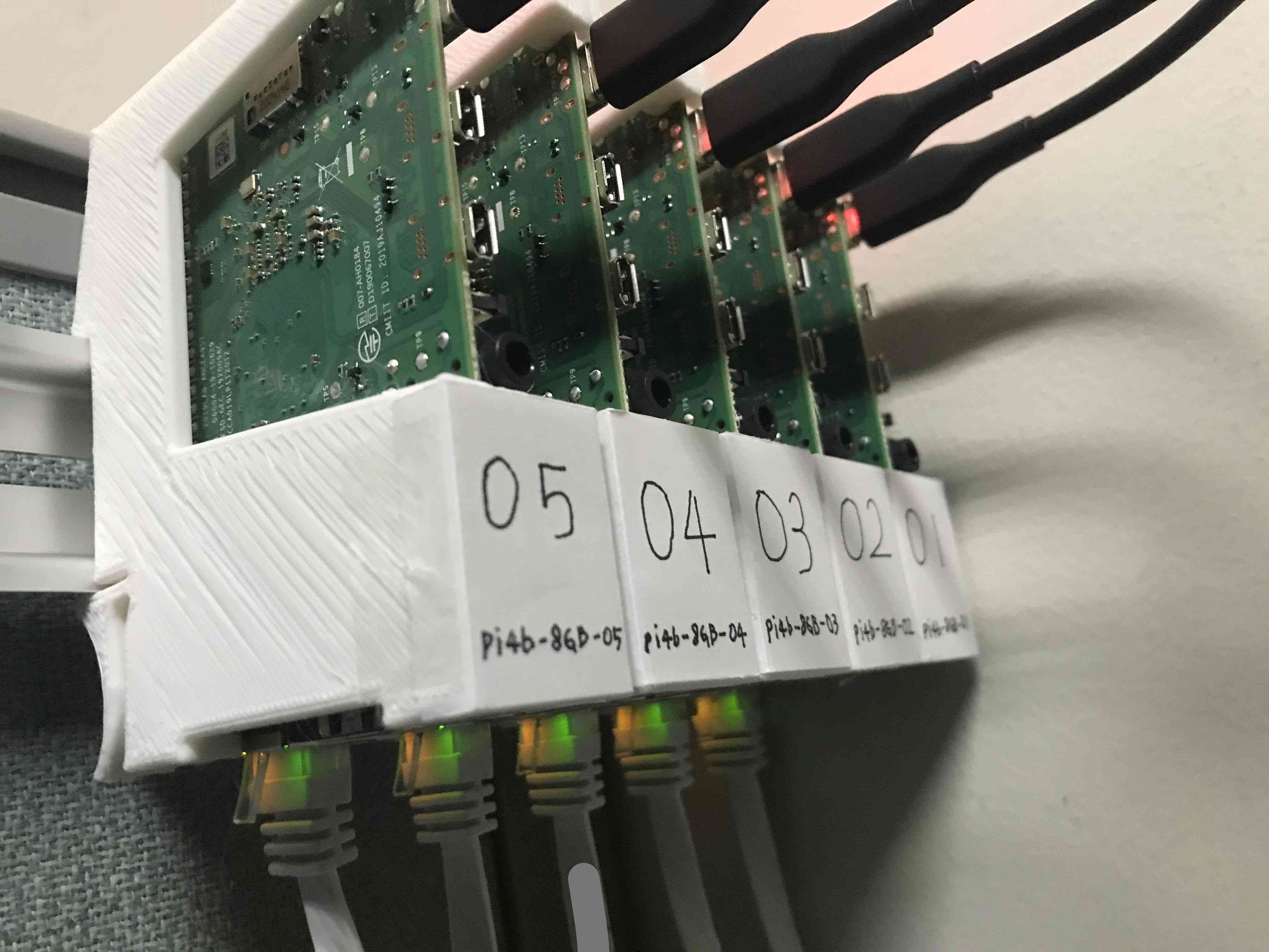 DIN-railbevestiging voor Raspberry Pi 3, 4, 5 (alleen 3D-geprinte onderdelen!)