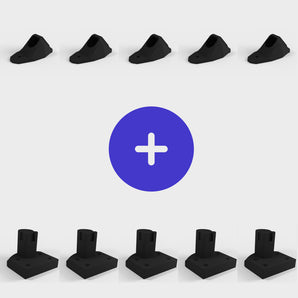 Pakketaanbieding - 5 gereedschapshouders en 5 batterijhouders voor Ryobi 18v