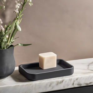 Flad minimalistische zeepbakje voor de badkamer