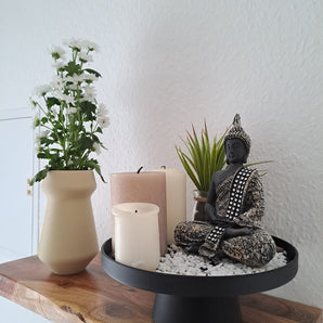 Decoratieve Swirl schaal met bijbehorend statief