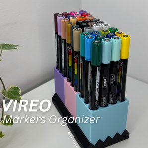 Modulaire Marker- en Pennenhouder – Aanpasbare 3D-geprinte Bureau-organizer
