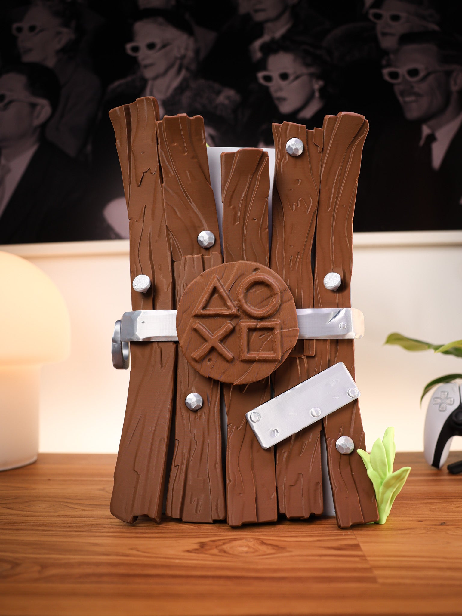 Stijlvolle Houten Behuizing voor PS5 Slim Digitaal