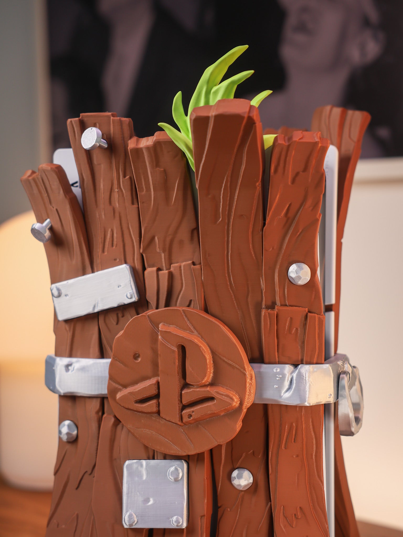 Stijlvolle Houten Behuizing voor PS5 Slim Digitaal