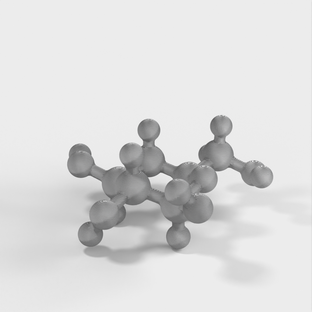 Moleculaire modellering van glucose op atomaire schaal