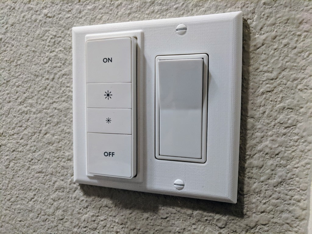Tweevoudige wand schakelaarplaat voor Philips Hue-afstandsbediening