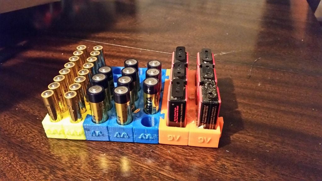Modulaire batterijhouder voor AA-, AAA-, munt- en 9v-batterijen