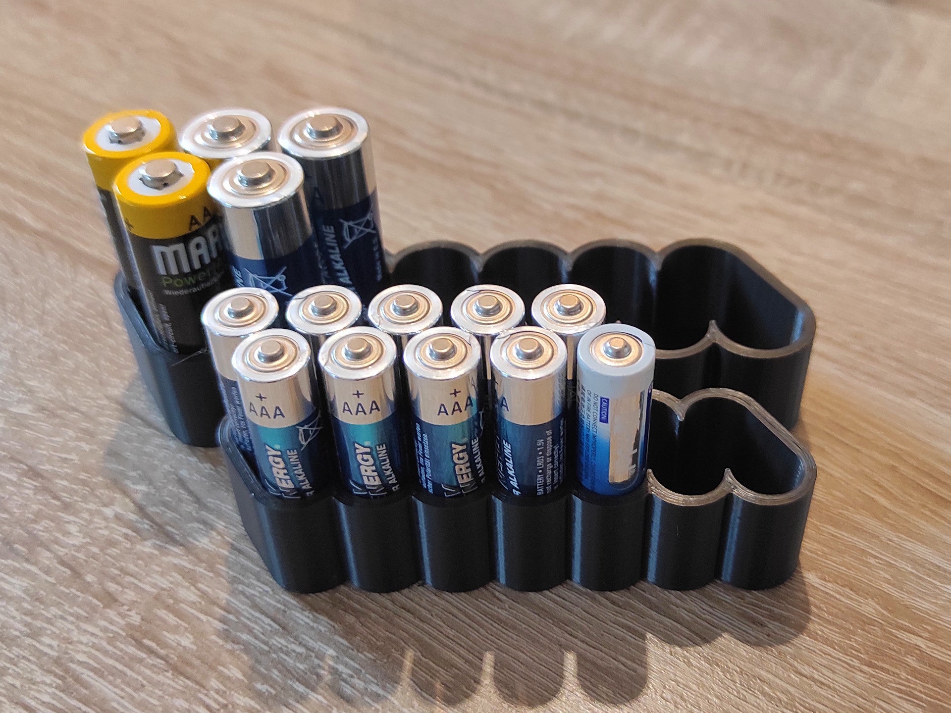 Batterijhouder voor AA- en AAA-batterijen