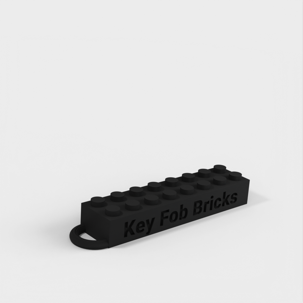 Gepersonaliseerde LEGO-compatibele sleutelhanger met tekstlabel