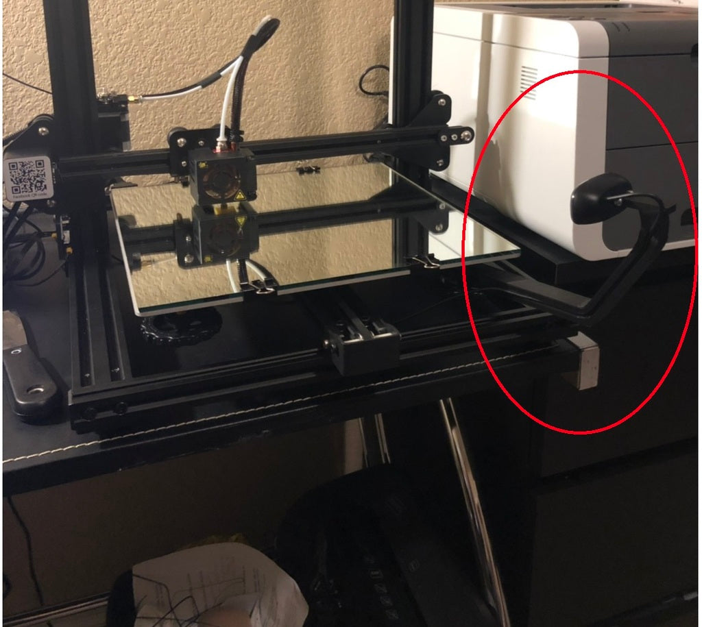 CR-10 webcamhouder voor Logitech C270 (VERLENGDE ARM)