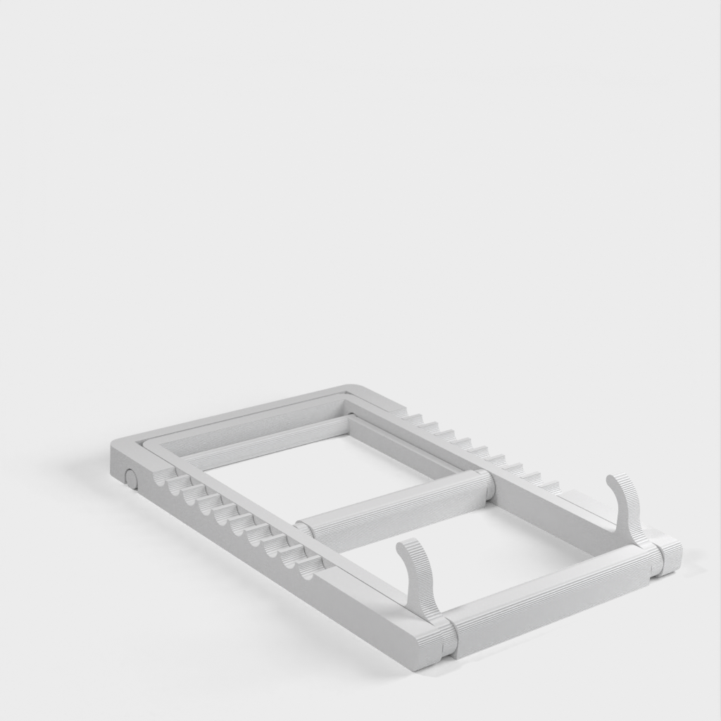 Tabletstandaard met verstelbare hoek en print-in-place scharnieren