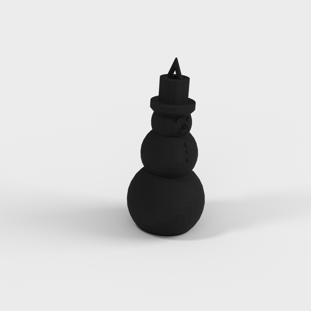 Kerstboomversiering: afdrukbare sneeuwpop