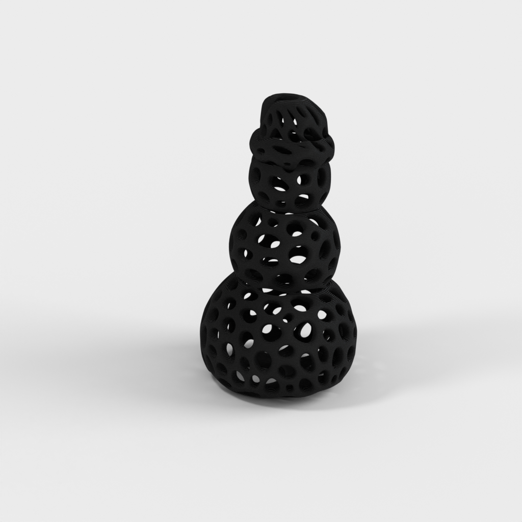 Voronoi Sneeuwman Kerstornament