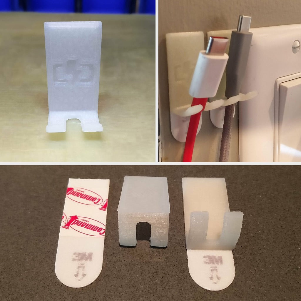 Wandbevestigde clip voor mobiele kabel