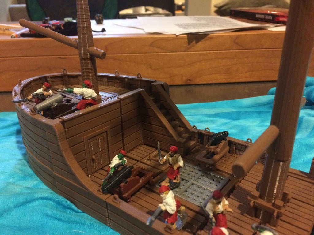 28 mm miniatuur Boottegel DEEL 2: Verhoogde Dekken