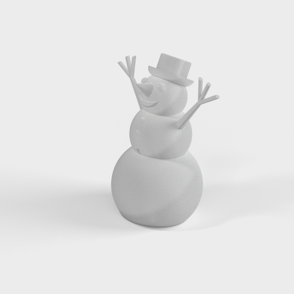 Sneeuwpop om af te drukken zonder steunen