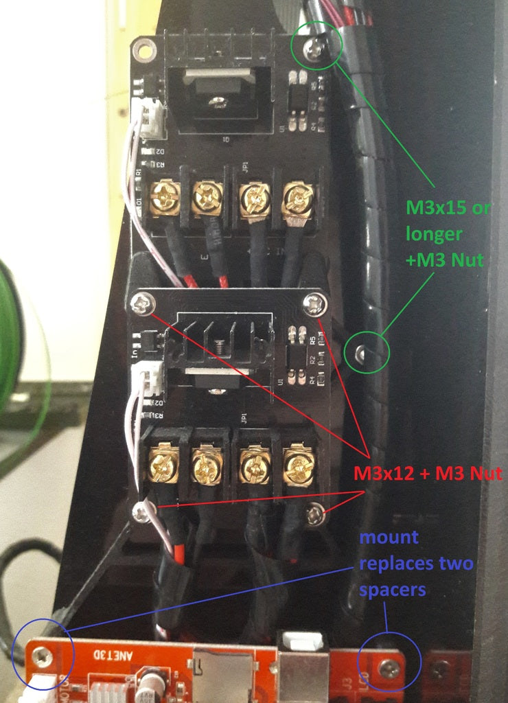 Anet A6 Dubbele Mosfet-Montage (zonder boren)