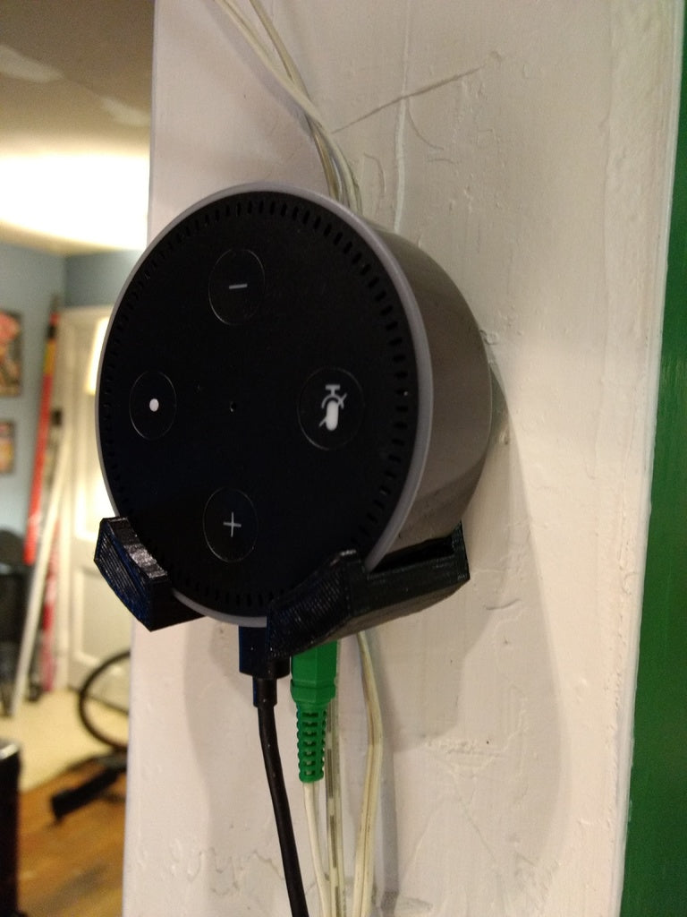 Wandhouder voor Amazon Echo Dot met geïntegreerd kabelbeheer