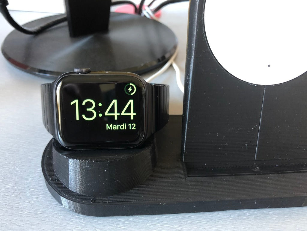 Rond oplaaddock voor Iphone 8 Plus en Apple Watch - Compatibel met Ikea Rallen