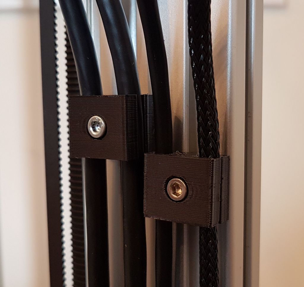Twee-delige kabelorganisator voor 3D-printers