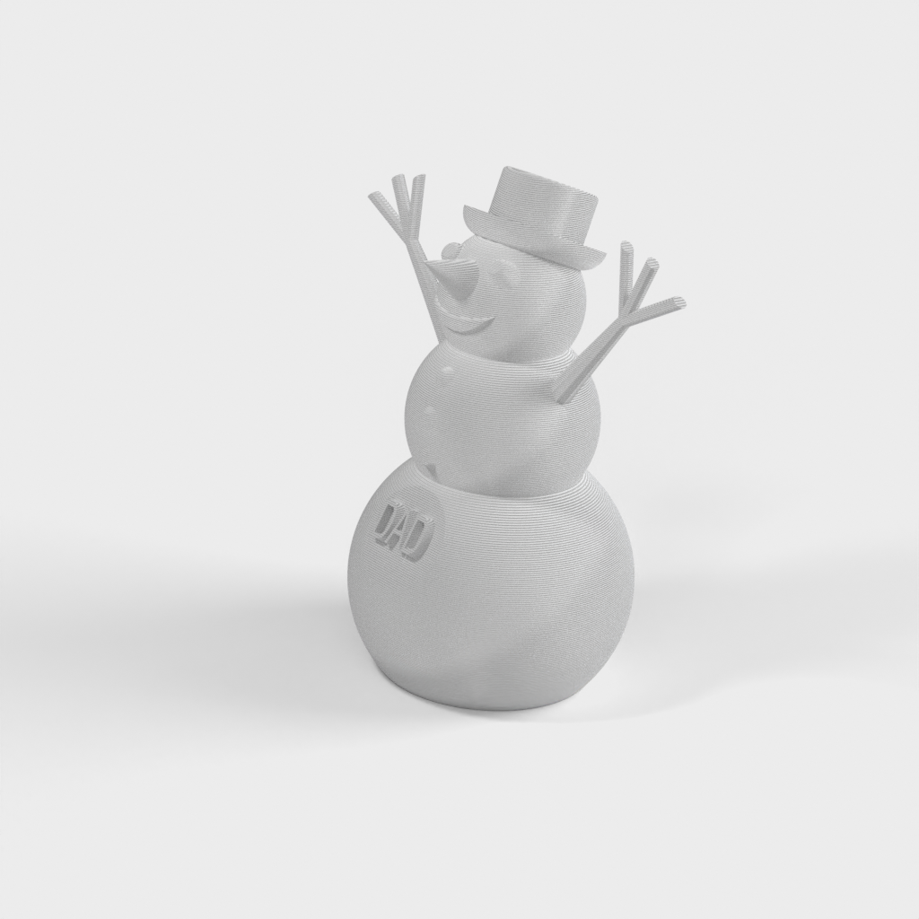 Sneeuwpop om af te drukken zonder steunen