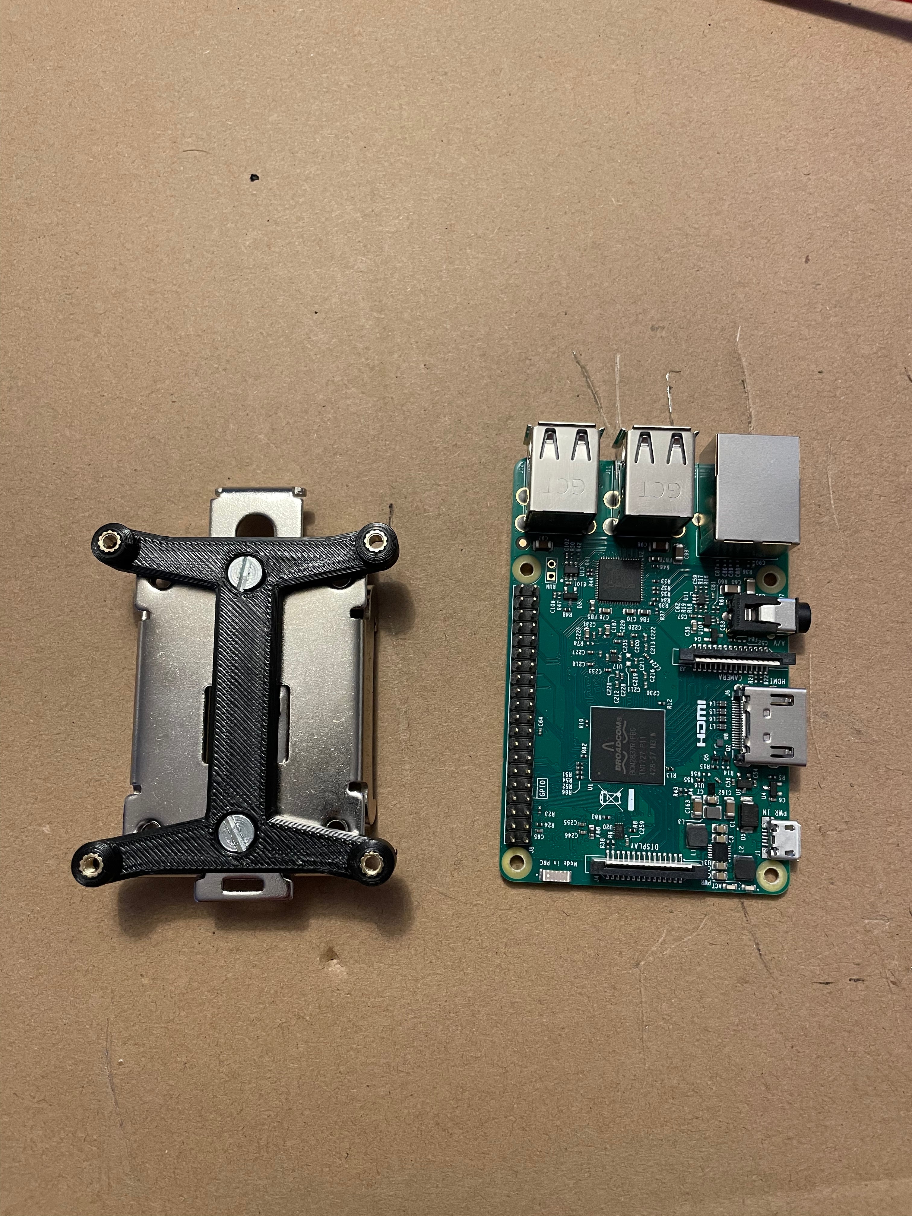 Raspberry PI DIN skinne montagesteun