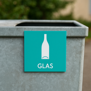 Afvalsorteertbord – Glas (Kunststof bord)