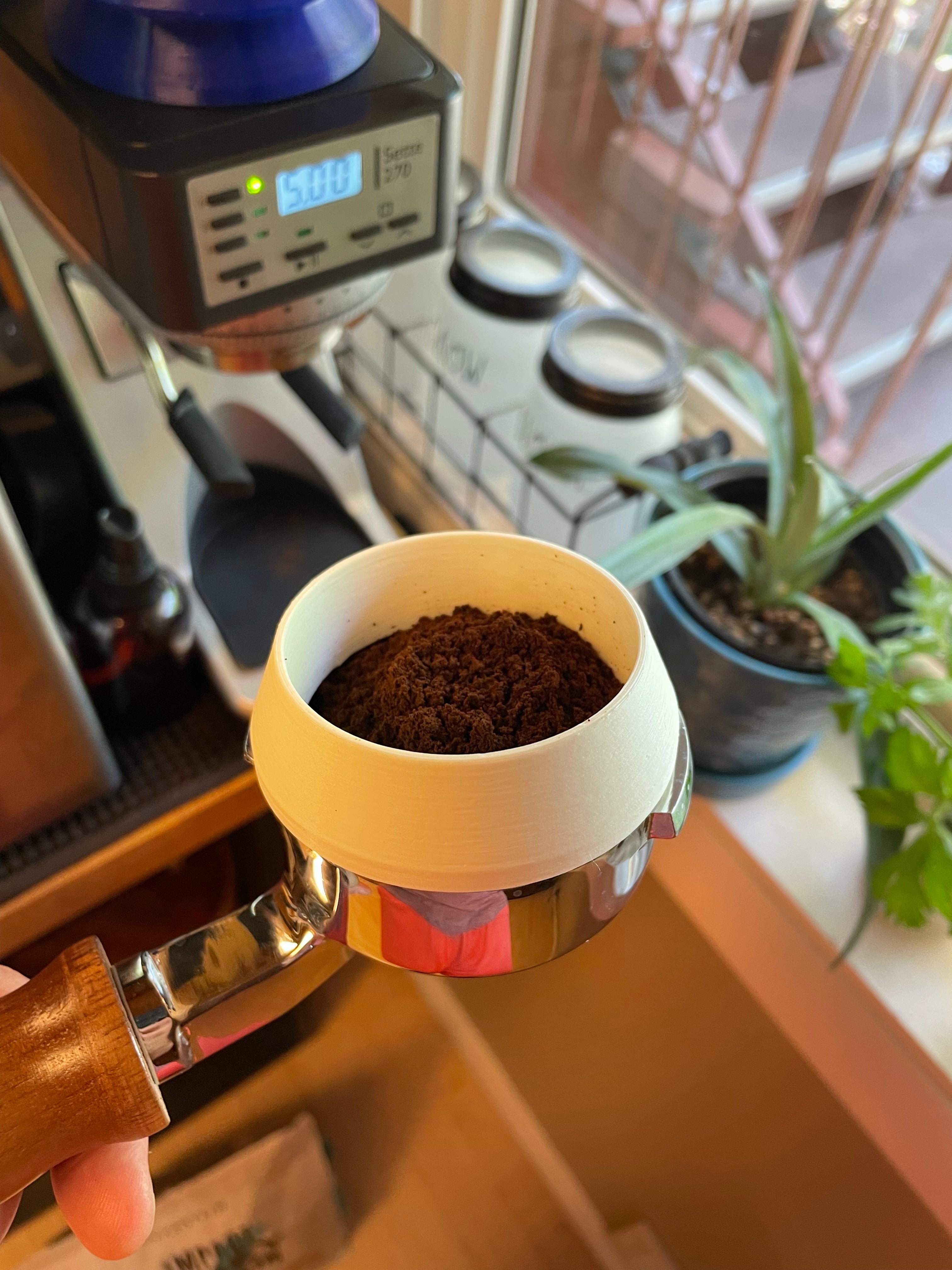 Magnetische doseerring voor espressokoffiefilter
