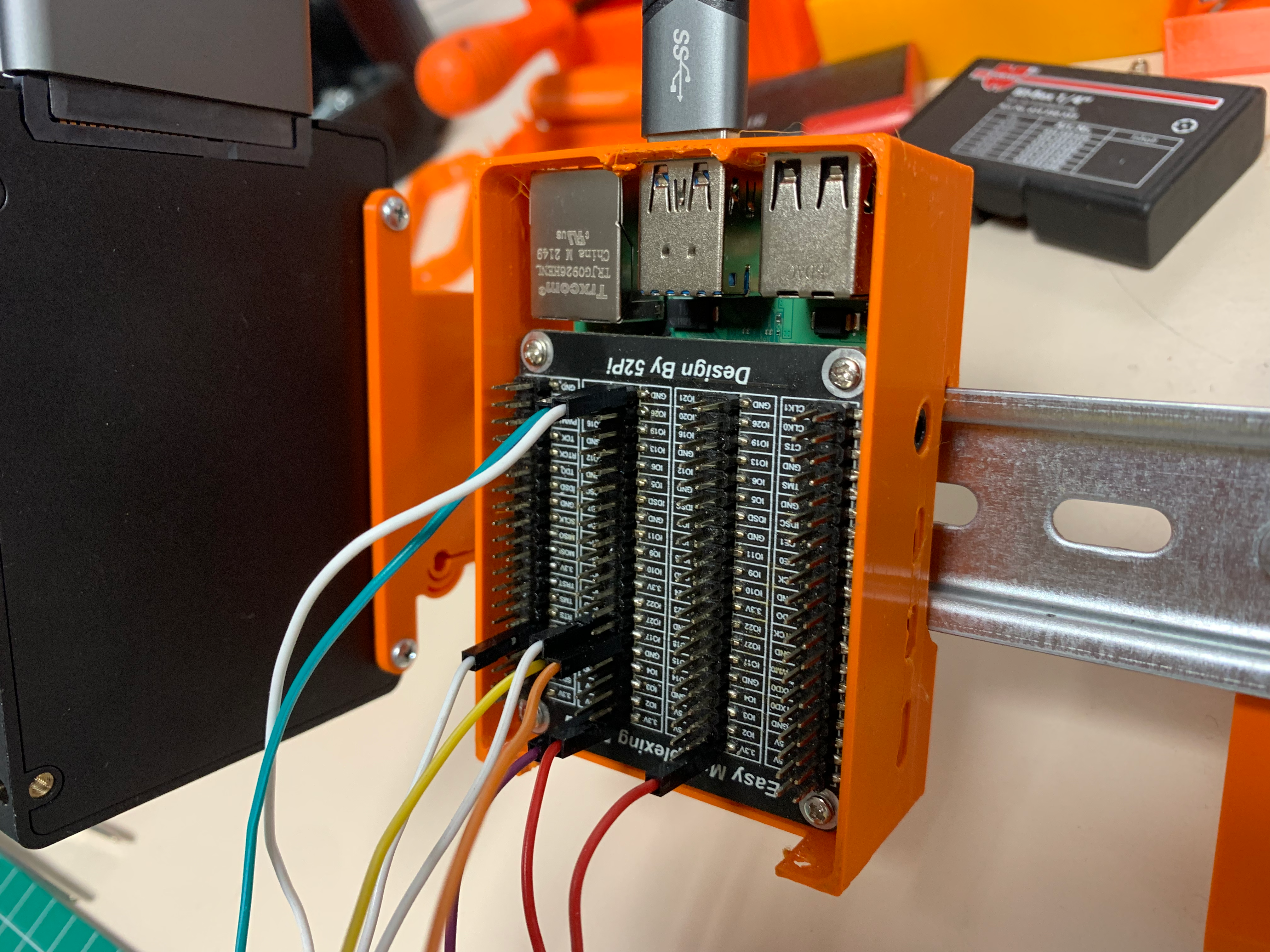 Raspberry Pi 4B DIN Rail Houder