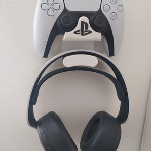 Wandgemonteerde houder voor PS5-controller en hoofdtelefoon