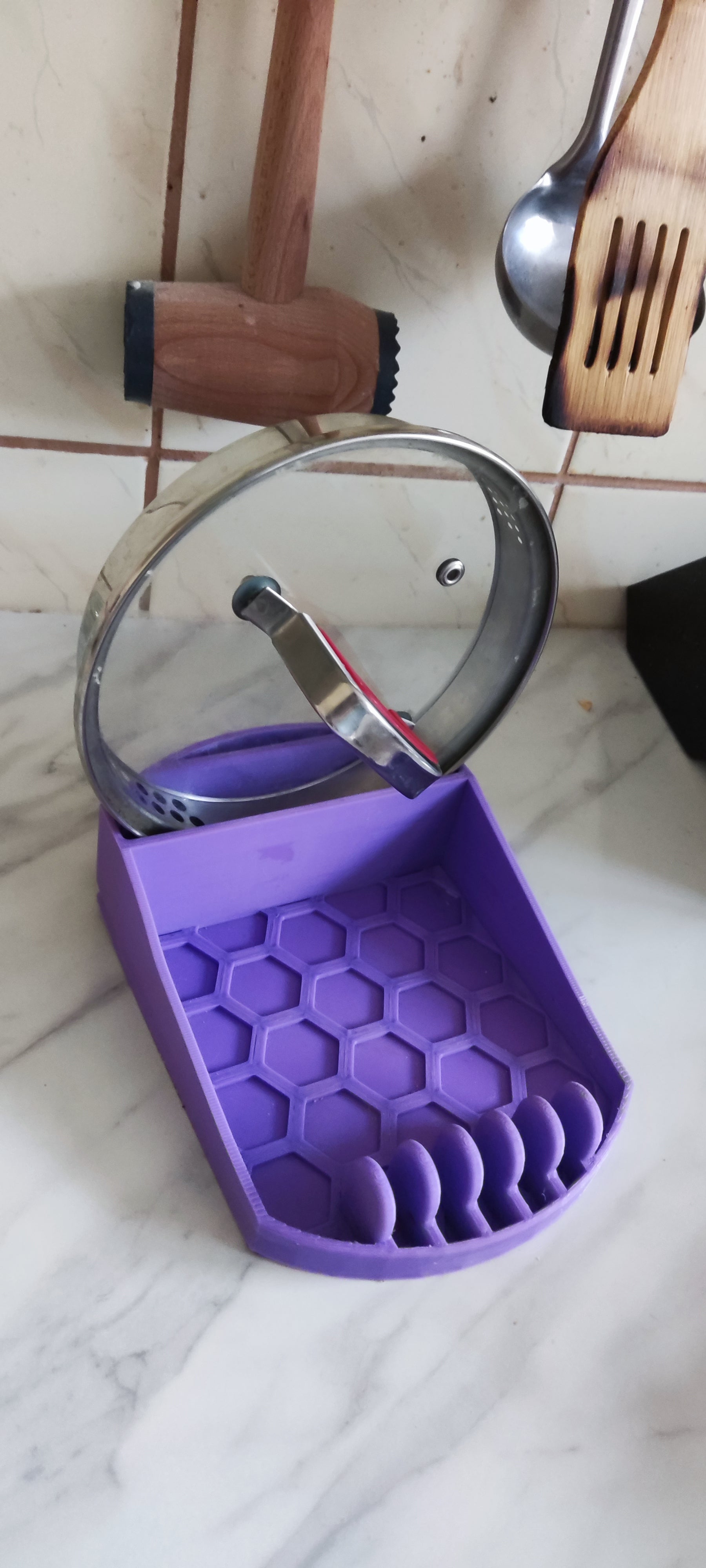 Spatelhouder en Dekselhouder - Keukenorganizer