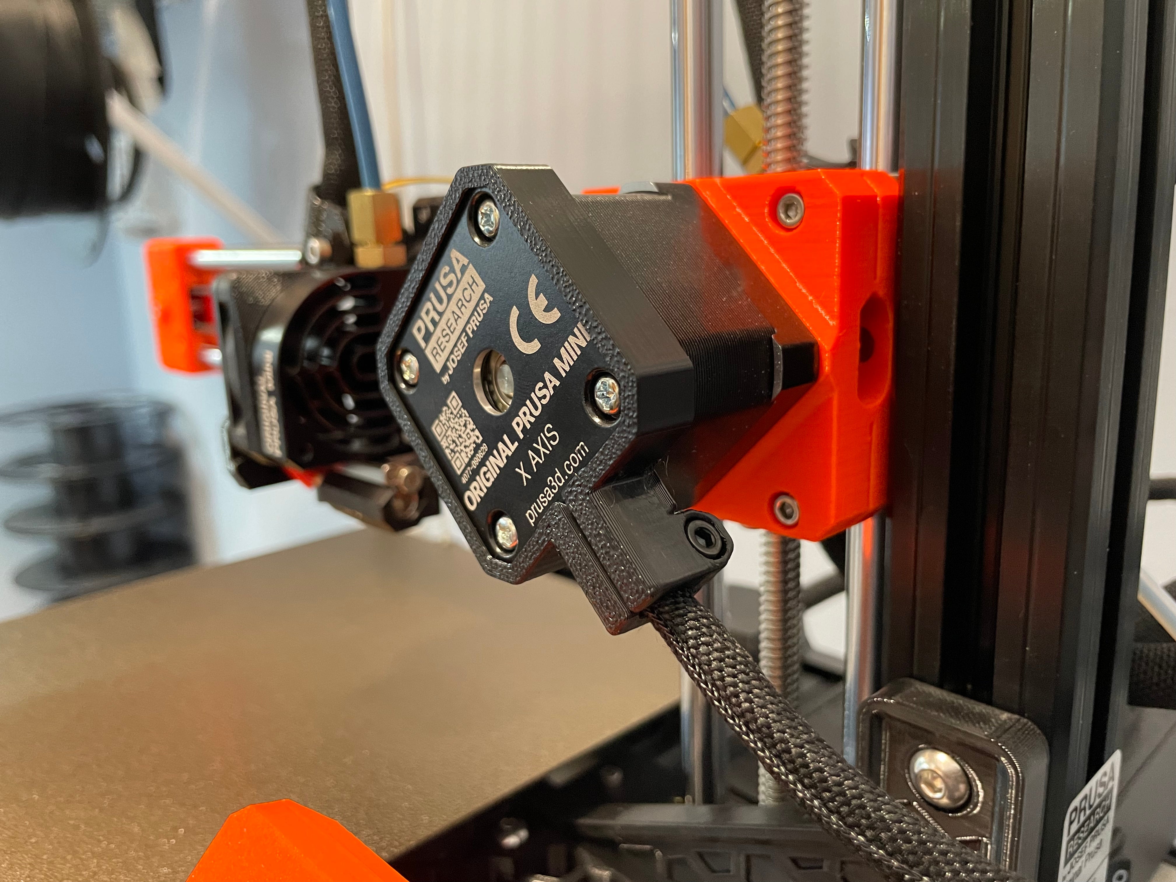 Prusa MK3/Mini X-as Motor Kabelhouder met Trekontlasting