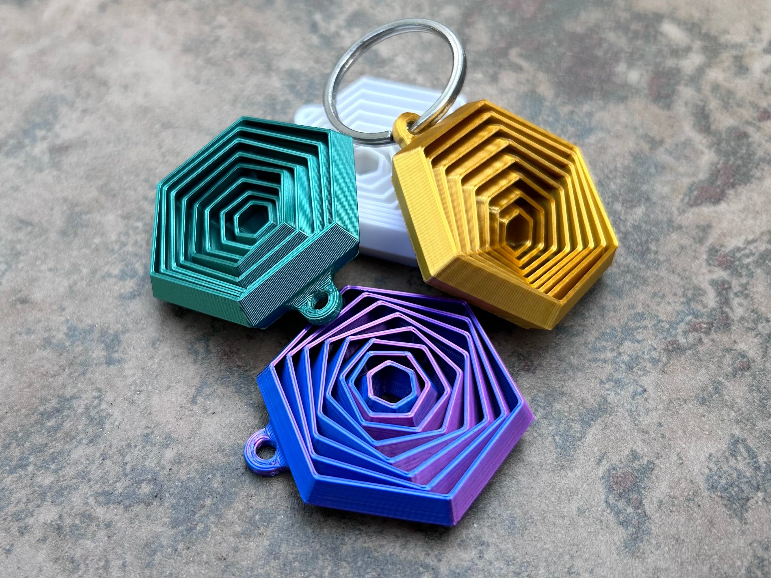 Hexagon Fidget Sleutelhanger