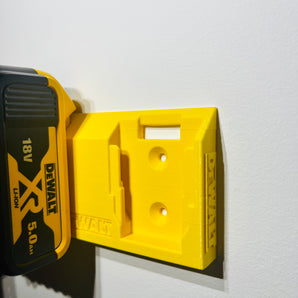 Dubbele DeWalt 18V-batterijhouder voor wand- en plafondmontage
