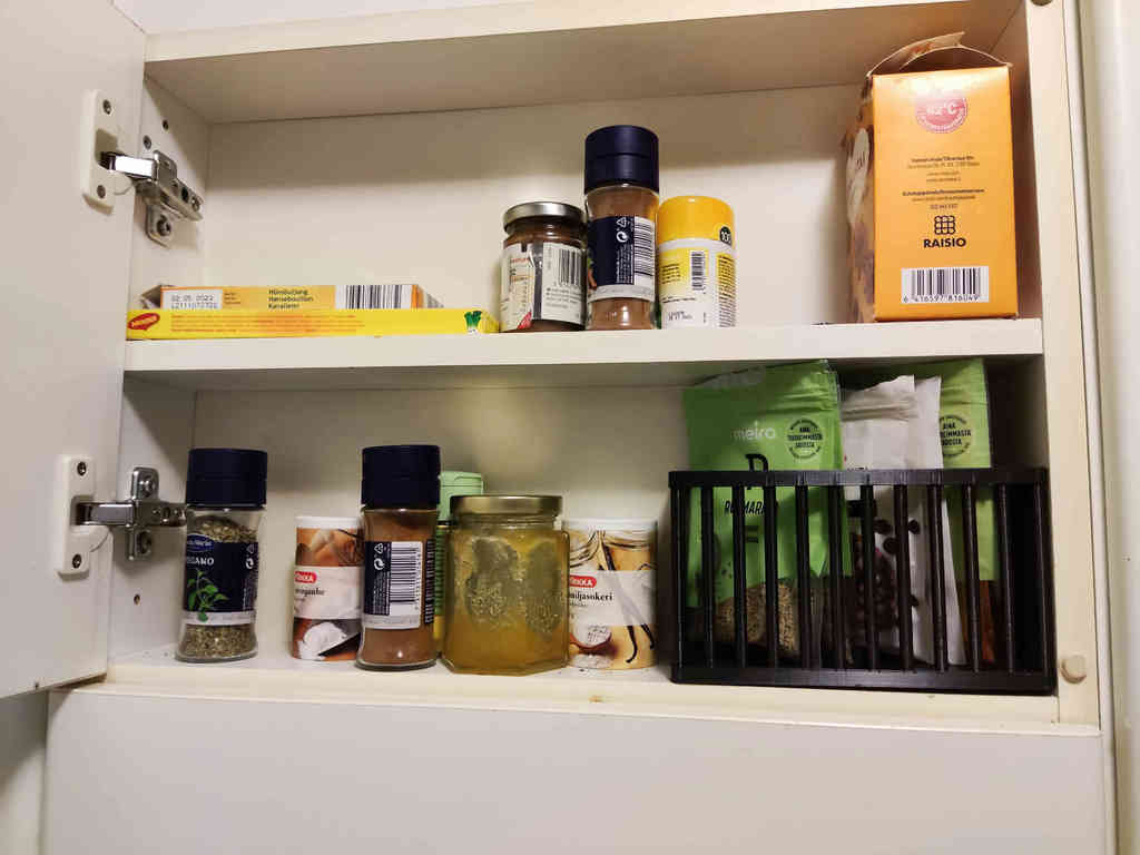 Keukenkastopslag voor kruiden en kleine spullen