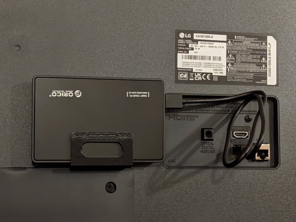 HDD-beugel voor LG TV - VESA-compatibele montage