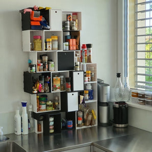 Aanpasbare modulaire kruidenrek voor de keuken