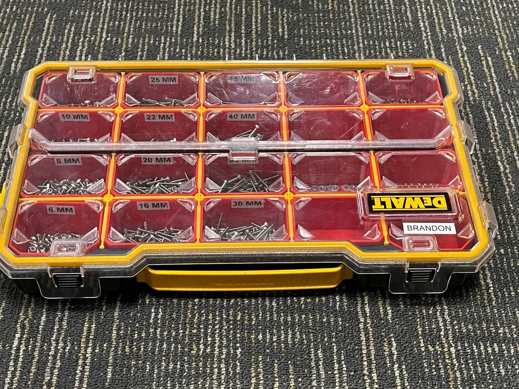 DEWALT 20-vaks organiserdozen voor kleine onderdelen