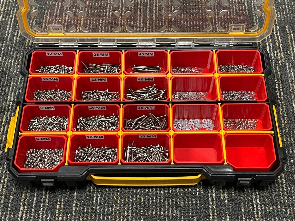 DEWALT 20-vaks organiserdozen voor kleine onderdelen