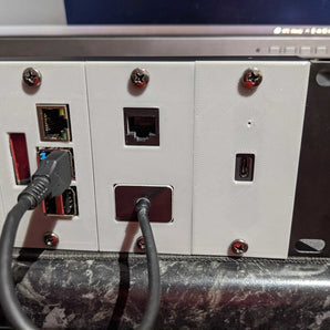 Raspberry Pi USB3 Hub & Extra netwerkpoort - 19" 2U rackmontageadapter