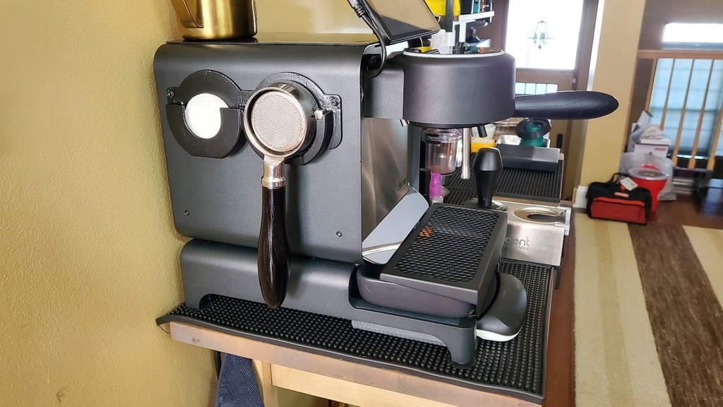 Portafilter- en puckpapierhouder voor Decent Espresso DE1