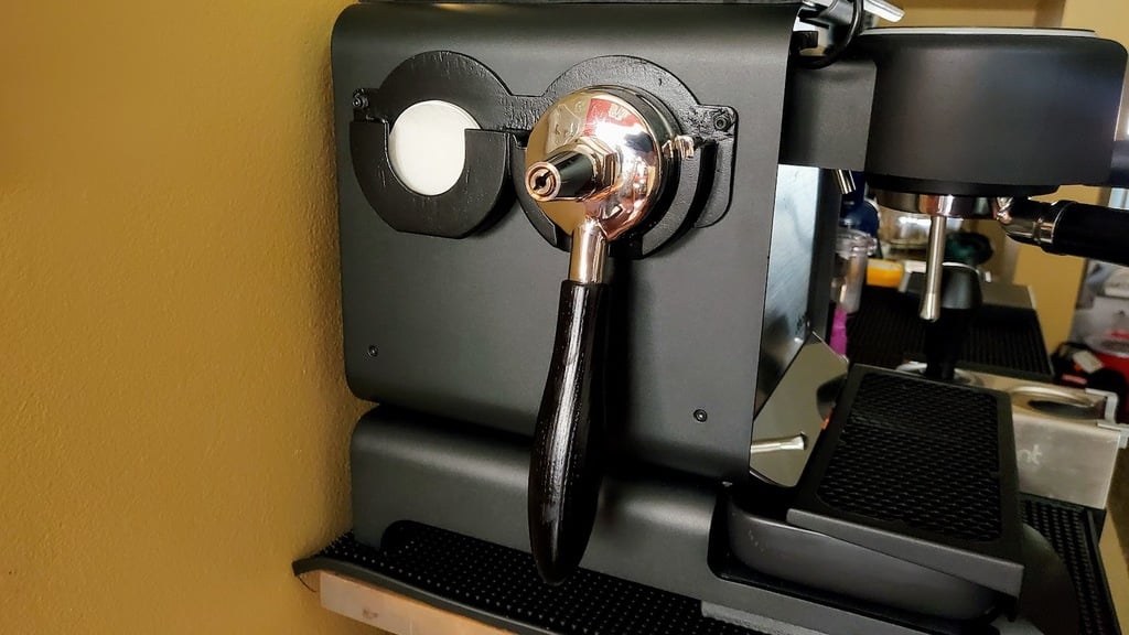 Portafilter- en puckpapierhouder voor Decent Espresso DE1