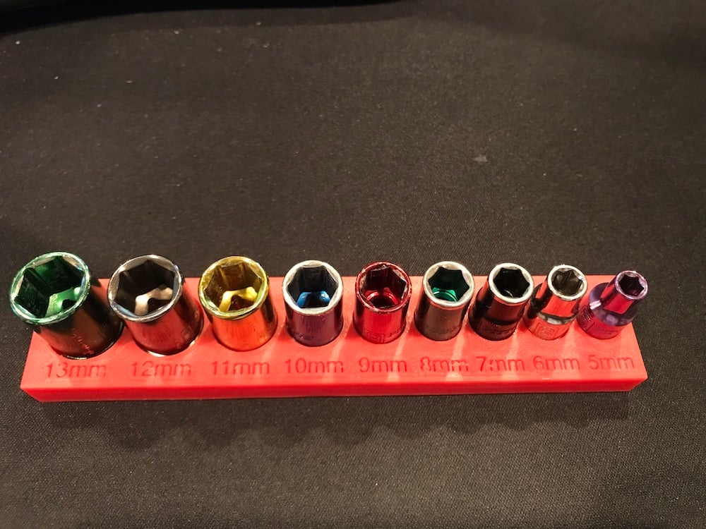 1/4" Drive Metrische Magnetische Dopmoer Organizer