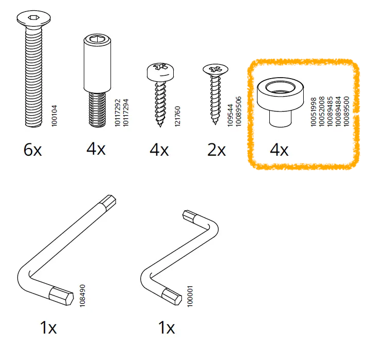 IKEA Teodores Stoel Schroefvervanging