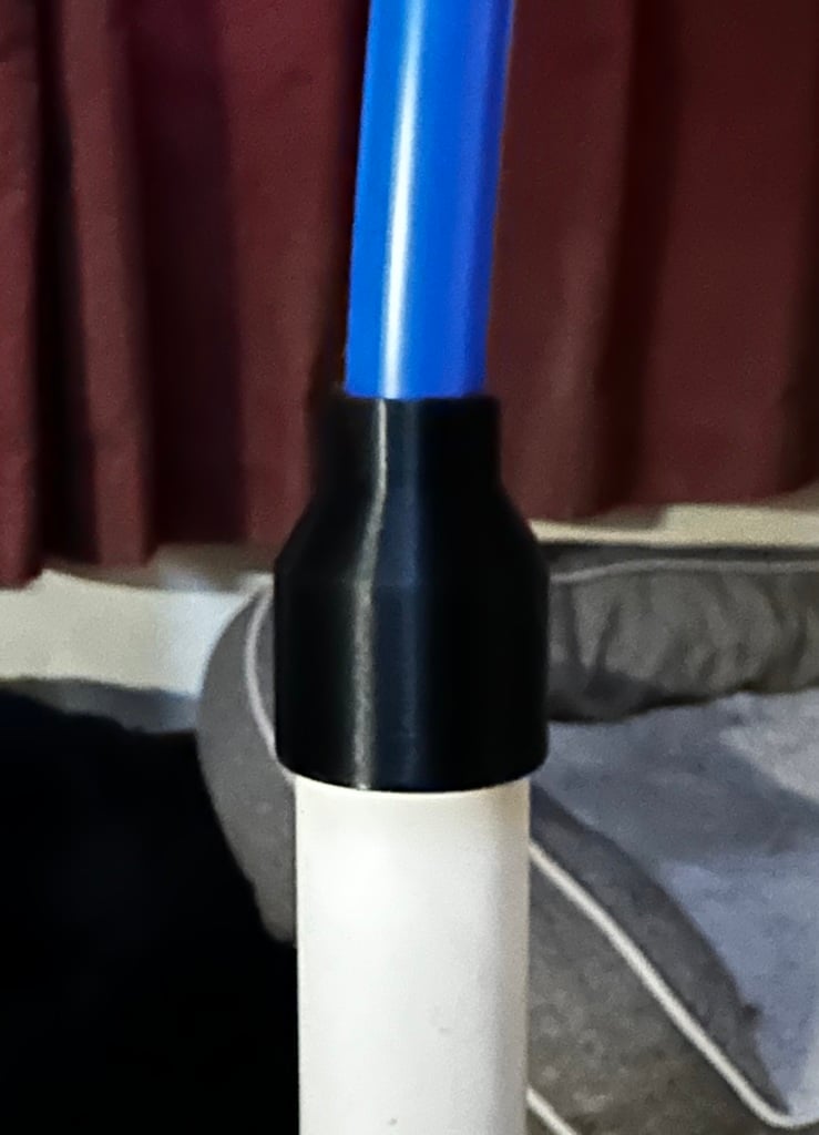 PVC-verbindingsstuk: 1/2" tot 3/4" buisverbinding